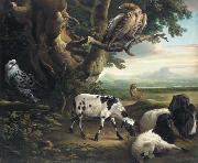 Philip Reinagle Birds of Prey, Goats and a Wolf, in a Landscape Sweden oil painting artist